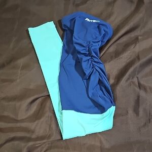 Physique Apparel Scruch Butt Workout Active Colorblock Two Tone Leggings Size M